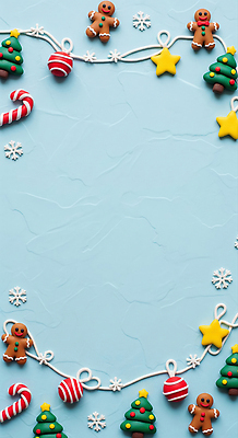 식물 기념일 음식 컬러 크리스마스 디저트 눈_날씨 3D 파일형식 과자 장식 파란색 사탕 나무 눈송이 크리스마스트리 프레임 양념 편집이미지 편집3D JPG