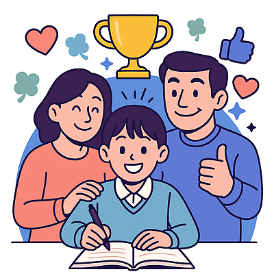 학생 손 교육 행복 일러스트 가족 응원 모션 성공 미소 학습 부모 기록 시간 트로피 책상 즐거움 수험생 긍정 스승 국내일러스트 AI파일 감정 가구 컨셉 관계 고등학생 표정 신체부위 상_우승 파일형식 벡터