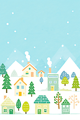 식물 계절 컨셉 눈_날씨 건물 생태계 파일형식 겨울 마을 풍경 주택 나무 산 하늘 조화 아기자기 눈송이 평화 조용 그림 자연 뷰티풀 일러스트 국내일러스트 JPG