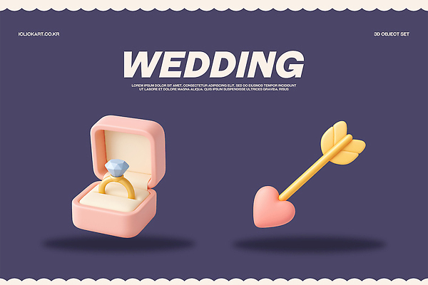 모양 감정 컬러 결혼 장신구 이벤트 3D 파일형식 반지 화살 사랑 약속 디자인 아이템 결혼식 준비 상징 하트 장면 분홍색 세트 장식 편집3D PSD 편집이미지