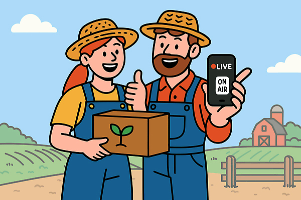 식물 전통 커플 행복 농업 채소 일러스트 자연 웃음 스마트폰 상자 농장 농사 기쁨 농부 즐거움 친환경 영상 소통 산지직송 라이브커머스 국내일러스트 AI파일 직업 감정 산업 컨셉 관계 표정 핸드폰 스마트기기 환경 생태계 모바일쇼핑 파일형식 벡터 직송