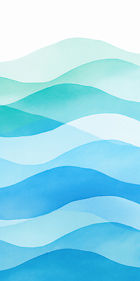 JPG 물결 파도 바다 컬러 일러스트 자연 하늘 수채화 풍경 반짝임 평화 고요 수면 편안함 겹침 뷰티풀 국내일러스트 컨셉 모션 물 감각 생태계 파일형식