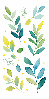 JPG 식물 디자인 예술 컬러 잎 과일 일러스트 자연 수채화 장식 여름 물감 그림 원예 밝은색 국내일러스트 계절 취미 미술도구 생태계 파일형식