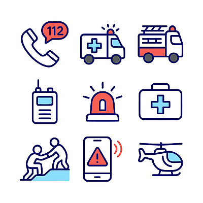 아이콘 안전 표어 구출 헬리콥터 구급차 알림 저장 신호 방송 통화 소방차 112 구조대 응급상황 응급치료 2D아이콘 AI파일 모션 자동차 비행기 치료 응급 도움 전화번호 파일형식 벡터
