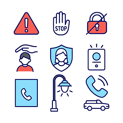 아이콘 통신 경고 안전 수비 경찰 정지 보호 신호 보안 통화 지문인식 2D아이콘 AI파일 직업 컨셉 모션 생체인식기술 파일형식 벡터