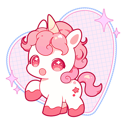 동물 캐릭터 디자인 어린이 분홍색 일러스트 동화 미소 판타지 귀여움 꿈 매력적 흰색 상상력 유니콘 창의성 일러캐릭터 AI파일 컬러 컨셉 상상 표정 사람 파일형식 벡터