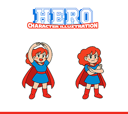 캐릭터 어린이 상징 포즈 일러스트 놀이 표정 미술 소녀 기쁨 즐거움 그림 영웅 빨간머리 반항 슈퍼히어로 창의성 일러캐릭터 AI파일 헤어스타일 여자 감정 모션 문화예술 사람 파일형식 벡터