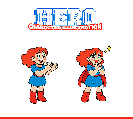 캐릭터 디자인 드레스 컬러 포즈 일러스트 표정 장화 웃음 소녀 귀여움 놀람 기쁨 망토 그림 영웅 슈퍼히어로 일러캐릭터 AI파일 옷 여자 감정 어린이 신발 컨셉 파일형식 벡터