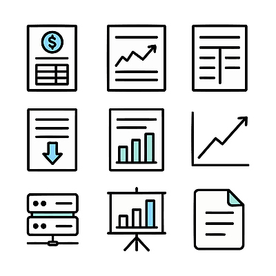 아이콘 통계 그래프 실험 경제 자료 정보 성장 시장 분석 보고서 투자 수익 회계 서류판 재정 2D아이콘 AI파일 컨셉 비즈니스 사무용품 파일형식 벡터