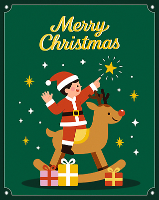 캐릭터 전통 디자인 옷 행복 별 어린이 상징 컬러 크리스마스 겨울 일러스트 가족 선물 초록색 축제 축하 즐거움 순록 연말 국내일러스트 AI파일 자연요소 계절 기념일 감정 컨셉 관계 사람 파일형식 벡터