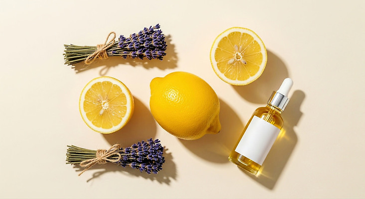 꽃 컨셉 과일 관리 뷰티 허브 CG 생태계 냄새 테라피 파일형식 레몬 라벤더 향기 휴식 건강 스킨케어 아로마테라피 자연 식물 재료 화장품 홈케어 편집이미지 편집실사 JPG