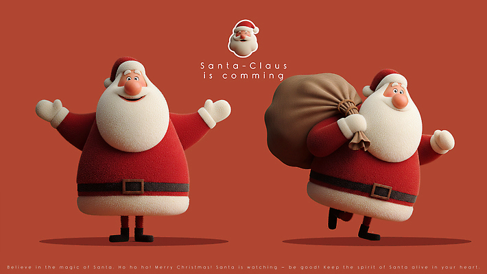 PSD 편집이미지 캐릭터 어린이 크리스마스 모션 산타클로스 축제 기쁨 휴일 즐거움 자루 마법 조화 편집3D 기념일 감정 사람 3D 파일형식