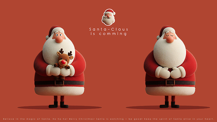 PSD 편집이미지 캐릭터 전통 백그라운드 크리스마스 겨울 가족 따뜻함 선물 사랑 빨간색 산타클로스 축제 기쁨 즐거움 순록 편집3D 계절 기념일 감정 컬러 관계 3D 파일형식