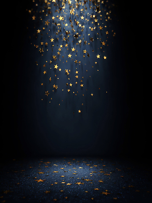 JPG 편집이미지 별 예술 검은배경 이벤트 장식 빛 반짝임 축제 고요 공간 금색 분위기 신비 환상 이미지편집 자연요소 컬러 백그라운드 컨셉 모션 검은색 파일형식