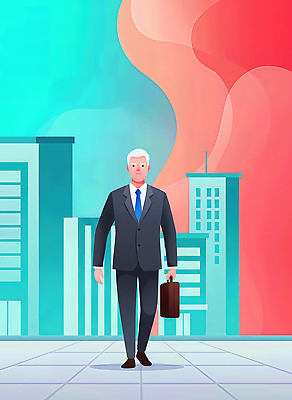 직업 옷 산업 컬러 컨셉 가방 회사 비즈니스 사람 빌딩 출퇴근 파일형식 출근 도시 거리 고층빌딩 서류가방 남자 정장 회색 파란색 사업가 모던 캐주얼 발전 작업장 직장 직장인 일러스트 국내일러스트 JPG