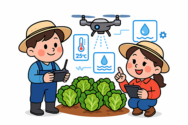 농업 채소 일러스트 기술 농작물 자료 수확 농부 로봇 유기농 온도 드론 습도 자동화 스마트팜 국내일러스트 AI파일 직업 웰빙 산업 농장 파일형식 벡터