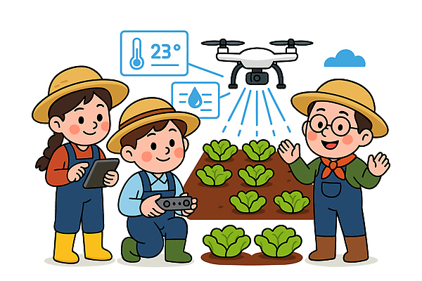 식물 농업 채소 일러스트 기술 농작물 환경 정원 자료 기계 기상 관찰 작업 농부 온도 혁명 드론 스마트팜 수분_꽃가루 국내일러스트 AI파일 직업 산업 컨셉 모션 농장 파일형식 벡터