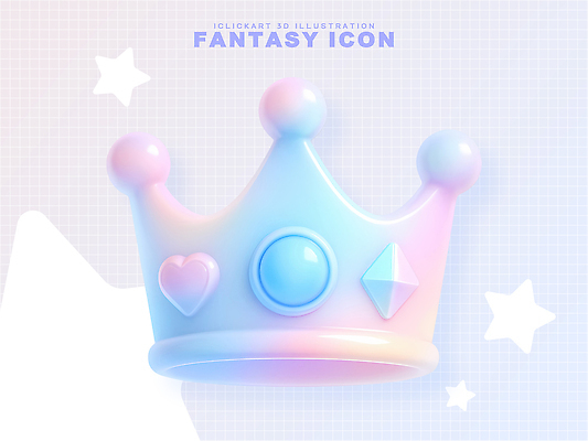 PSD 편집이미지 디자인 컬러 왕관 그래픽 장식 판타지 3D 매력적 부드러움 뷰티풀 디지털아트 편집3D 컨셉 상상 감각 디지털합성 파일형식