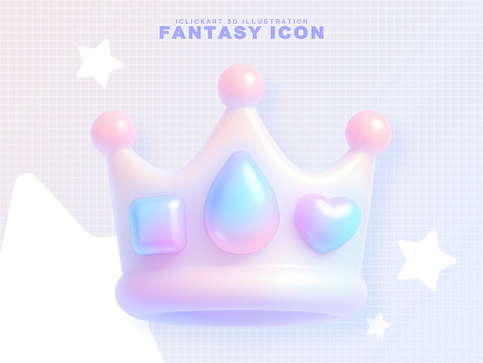 모양 PSD 편집이미지 디자인 백그라운드 왕관 그래픽 장식 반짝임 3D 귀여움 그림 색감 창의성 환상 스타일 편집3D 컨셉 모션 디지털합성 파일형식