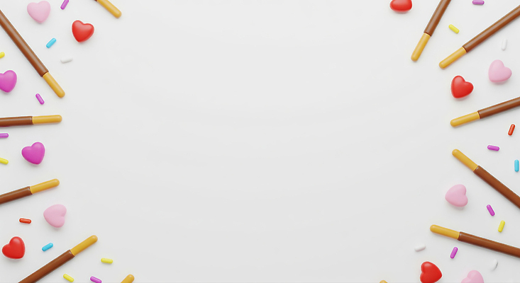 JPG 모양 편집이미지 어린이 백그라운드 디저트 사탕 이벤트 장식 파티 초콜릿 흰색 하트 막대기 달콤 즐거움 빼빼로 빼빼로데이 편집3D AI컴퓨터그래픽 AI콘텐츠 감정 음식 컬러 데이이벤트 사람 3D 맛 막대과자 파일형식