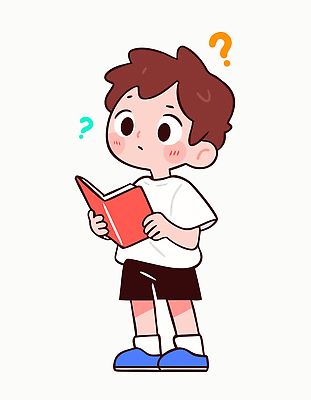 계절 교육 남자 감정 어린이 컬러 컨셉 모션 사람 파일형식 벡터 소년 책 호기심 표정 읽기 질문 그림 캐릭터 자료 상상력 학습 이야기 탐험 교양 독서 여름 흰색 일러스트 국내일러스트 AI파일