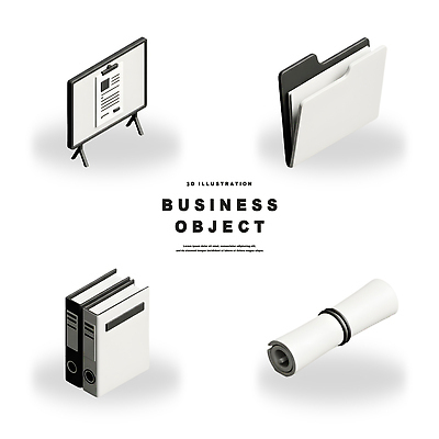 PSD 편집이미지 디자인 비즈니스 아이디어 관리 사무실 환경 도구 발표 오브젝트 문서 파일 정리 기능 편집3D 컨셉 3D 파일형식