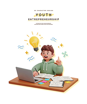 PSD 편집이미지 디자인 청소년 아이디어 실험 청년 노트북 빛 메모지 책상 창업 기획 상상력 창의성 편집3D 가구 컨셉 사람 성인 전자제품 3D 사무용품 자영업 파일형식