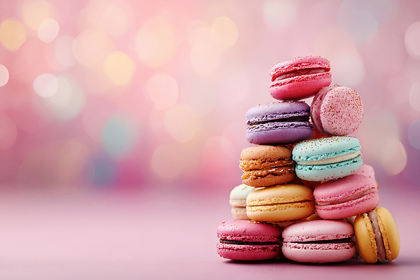 감정 음식 컬러 모션 학용품 디저트 상점 맛 CG 파일형식 마카롱 과자 빵집 쌓기 백그라운드 분홍색 달콤 파스텔 빛 즐거움 편집이미지 편집실사 JPG