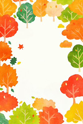 JPG 나무 계절 컬러 단풍 잎 일러스트 자연 풍경 빨간색 노란색 주황색 고요 산책 감상 가을 나뭇가지 뷰티풀 풍경화 국내일러스트 AI일러스트 AI콘텐츠 식물 휴식 그림 생태계 파일형식