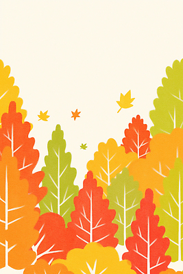 JPG 나무 계절 컬러 백그라운드 단풍 일러스트 자연 나뭇잎 풍경 초록색 소풍 갈색 노란색 주황색 가을 숲 조화 뷰티풀 국내일러스트 AI일러스트 AI콘텐츠 식물 잎 야외활동 생태계 파일형식