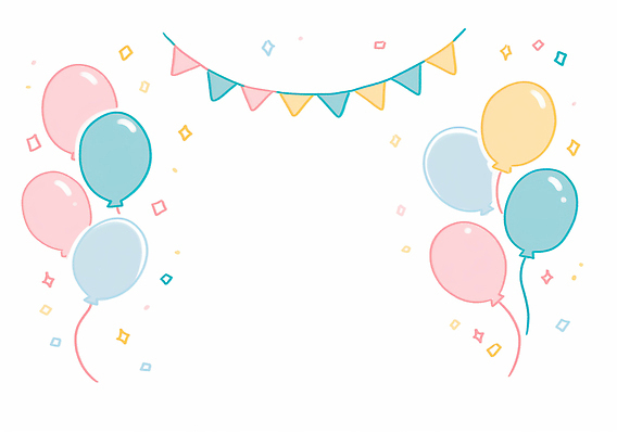 JPG 기념일 컬러 일러스트 가족 설계 이벤트 장식 친구 파티 축제 기쁨 모임 축하 깃발 생일 즐거움 풍선 구역 국내일러스트 AI일러스트 AI콘텐츠 감정 컨셉 관계 파일형식