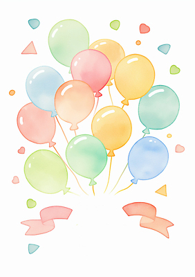 JPG 기념일 행복 감정 컬러 일러스트 가족 선물 사랑 이벤트 장식 친구 파티 축제 모임 축하 생일 분위기 즐거움 풍선 헬륨 국내일러스트 AI일러스트 AI콘텐츠 컨셉 관계 원소 파일형식