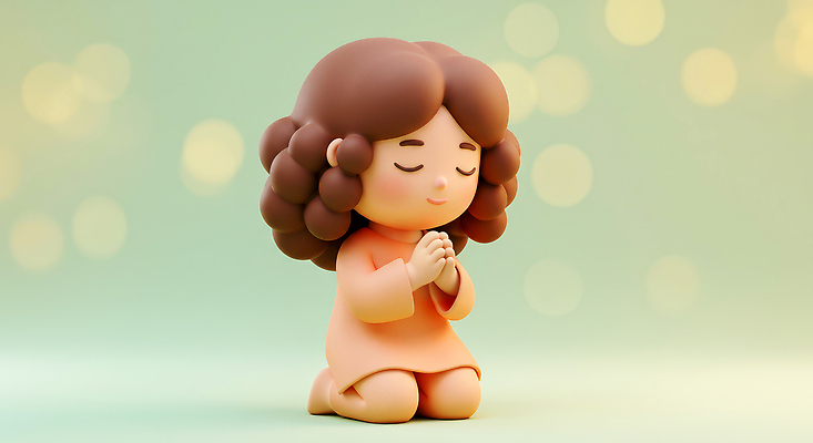 JPG 편집이미지 손 감정 따뜻함 소녀 조형물 평화 기도 표현 그림 장면 부드러움 모음 조형 색감 편집3D 여자 어린이 컨셉 미술 한글 신체부위 3D 감각 파일형식