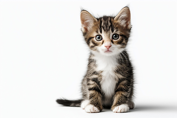 동물 감정 백그라운드 컨셉 무늬 포유류 표정 반려동물 흰색 CG 파일형식 고양이 귀여움 털 줄무늬 흰배경 호기심 시선 미소 순수 편집실사 편집이미지 JPG