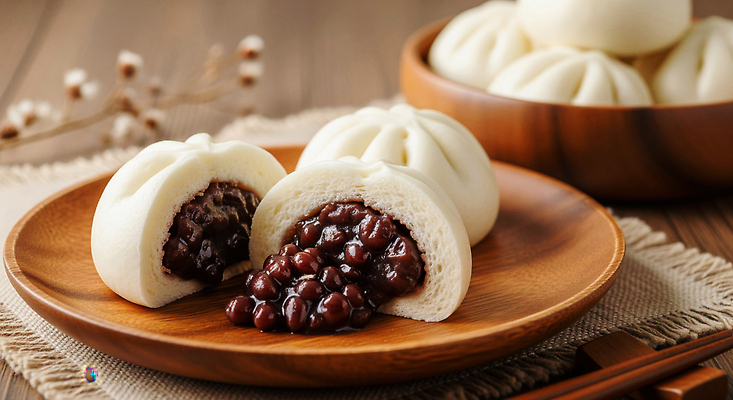 JPG 편집이미지 한식 아침 디저트 따뜻함 요리 식사 저녁 배고픔 겨울간식 나무접시 호빵 간편조리식품 맛있는 편집실사 AI포토 AI콘텐츠 주간 접시 음식 빵 야간 CG 파일형식