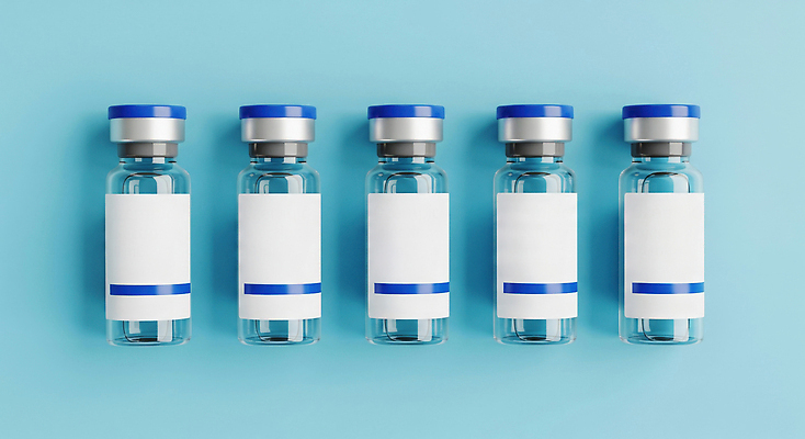 백그라운드 의학 병_용기 실험 파란색 CG 파일형식 유리병 파란배경 약 일렬 비어있는 디자인 실험실 저장 그래픽 편집실사 편집이미지 JPG 의료성형뷰티