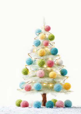 식물 계절 기념일 컬러 컨셉 크리스마스 학용품 CG 파일형식 크리스마스트리 장식 흰색 백그라운드 아기자기 구슬 조명 겨울 나무 Pastel 파스텔 분위기 편집실사 편집이미지 JPG