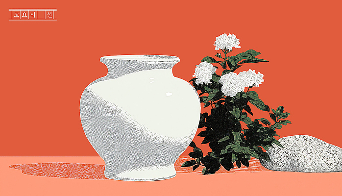 PSD 식물 디자인 꽃 화분 예술 분홍색 일러스트 자연 아이디어 장식 인테리어 주황색 고요 공간 흰색 표현 도자기 그림 백자 뷰티풀 정물화 국내일러스트 컬러 컨셉 생태계 파일형식