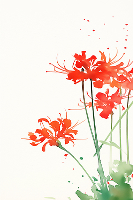 식물 꽃 컬러 컨셉 문화예술 감각 생태계 파일형식 수선화 자연 뷰티풀 그림 부드러움 붓 스타일 예술 표현 미술 백그라운드 파란색 초록색 꽃잎 잎 화사함 JPG 국내일러스트 일러스트 석산꽃