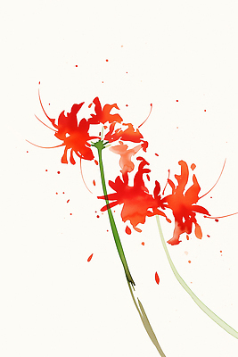 식물 계절 꽃 컬러 컨셉 모션 생태계 파일형식 여름 정원 빨간색 뷰티풀 자연 조용 순간 색감 예술 표현 생명 잎 줄기 백그라운드 꽃잎 흩날리기 자유 JPG 국내일러스트 일러스트 석산꽃