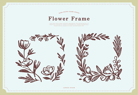 식물 문자 컬러 감각 생태계 파일형식 벡터 꽃 장식 프레임 디자인 세련 폰트 부드러움 파란색 백그라운드 뷰티풀 자연 창의성 예술 손그림 AI파일 국내일러스트 일러스트 낙서