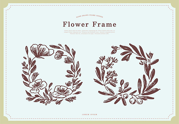 식물 열매 꽃 무늬 생태계 파일형식 벡터 프레임 디자인 뷰티풀 자연 잎 장식 예술 그래픽 창의성 조화 컬러 모양 패턴 꽃잎 올리브 AI파일 국내일러스트 일러스트 낙서