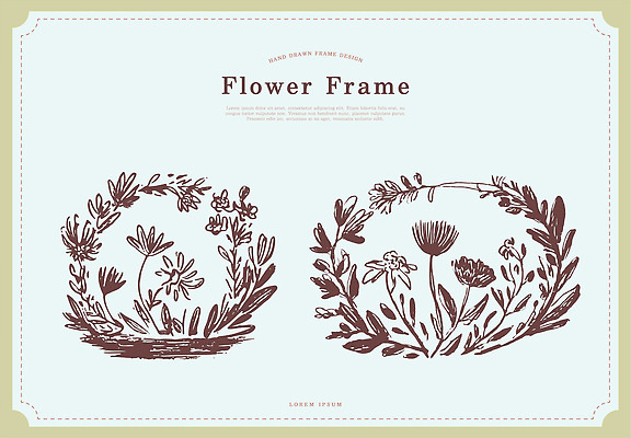 식물 생태계 파일형식 벡터 꽃 프레임 디자인 손그림 장식 백그라운드 뷰티풀 예술 자연 창작 그래픽 심플 독창 스타일 컬러 AI파일 국내일러스트 일러스트 낙서