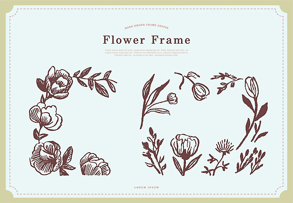 식물 무늬 취미 라이프 생태계 파일형식 벡터 꽃 프레임 디자인 백그라운드 장식 뷰티풀 자연 예술 만개 조화 컬러 패턴 창의성 공예 일상 선물 AI파일 국내일러스트 일러스트 낙서