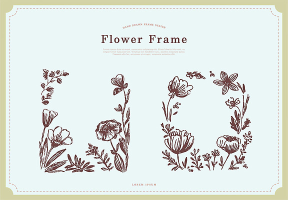 식물 무늬 생태계 파일형식 벡터 프레임 디자인 꽃 장식 생동감 패턴 예술 자연 컬러 보테니컬아트 그래픽 모던 뷰티풀 스타일 AI파일 국내일러스트 일러스트 낙서