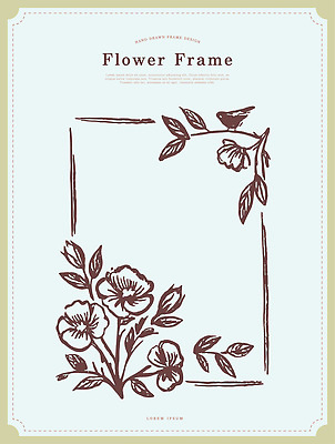 식물 동물 컨셉 생태계 파일형식 벡터 꽃 프레임 디자인 뷰티풀 조류 장식 백그라운드 예술 자연 컬러 세련 빈티지 정원 공간 AI파일 국내일러스트 일러스트 낙서