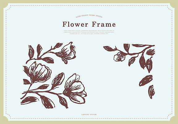 식물 무늬 생태계 파일형식 벡터 꽃 프레임 디자인 백그라운드 장식 손글씨 예술 그래픽 자연 뷰티풀 컬러 패턴 창의성 디지털아트 AI파일 국내일러스트 일러스트 낙서