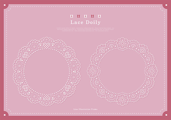 디자인 기념일 꽃 분홍색 백그라운드 패턴 라인일러스트 일러스트 결혼식 장식 하트 고급 오브젝트 만들기 심플 수공예 도일리 패브릭 아기자기 국내일러스트 AI파일 레이스천 모양 식물 컬러 결혼 컨셉 무늬 모션 이벤트 직물 공예 파일형식 벡터