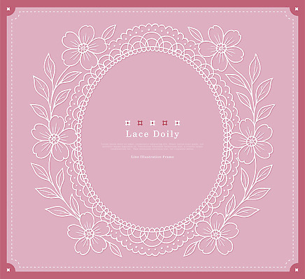 디자인 꽃 예술 분홍색 백그라운드 패턴 라인일러스트 일러스트 비즈니스 프레임 이벤트 장식 인테리어 분위기 도일리 뷰티풀 아기자기 국내일러스트 AI파일 레이스천 식물 컬러 컨셉 무늬 직물 파일형식 벡터