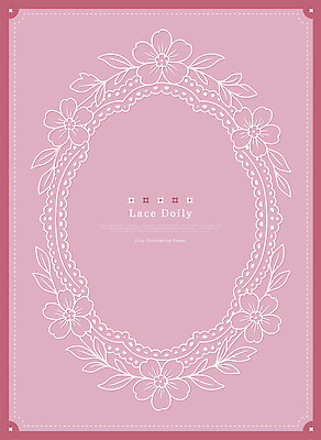 디자인 분홍색 백그라운드 꽃무늬 패턴 라인일러스트 일러스트 프레임 장식 인테리어 클래식 우아함 오브젝트 그림 도일리 손뜨개 정물화 창의성 스타일 국내일러스트 AI파일 레이스천 꽃 컬러 컨셉 무늬 직물 파일형식 벡터